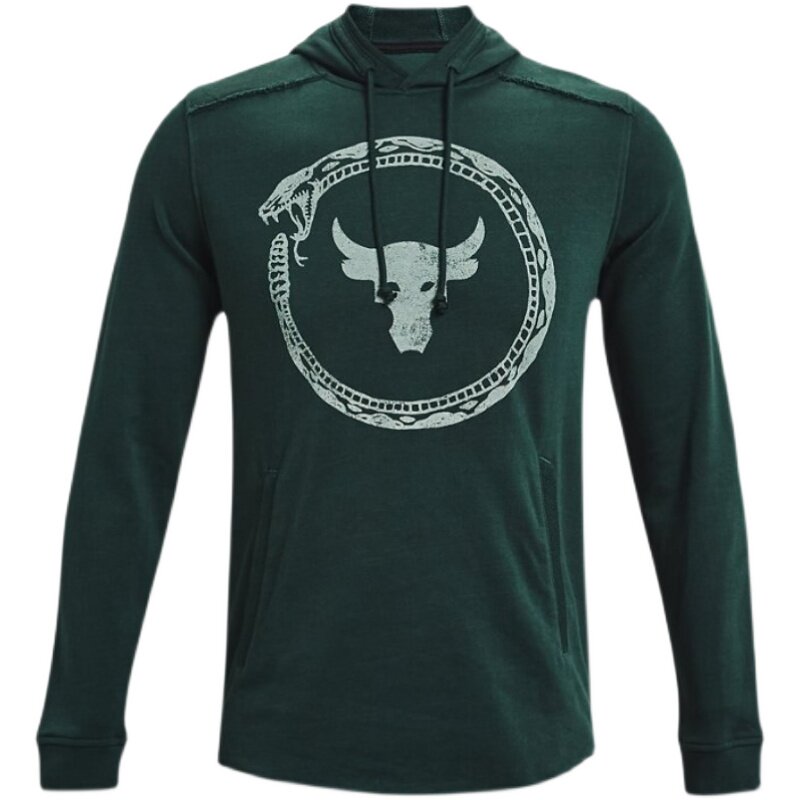 现货安德玛ua男子强森rock牛头运动连帽训练运动卫衣