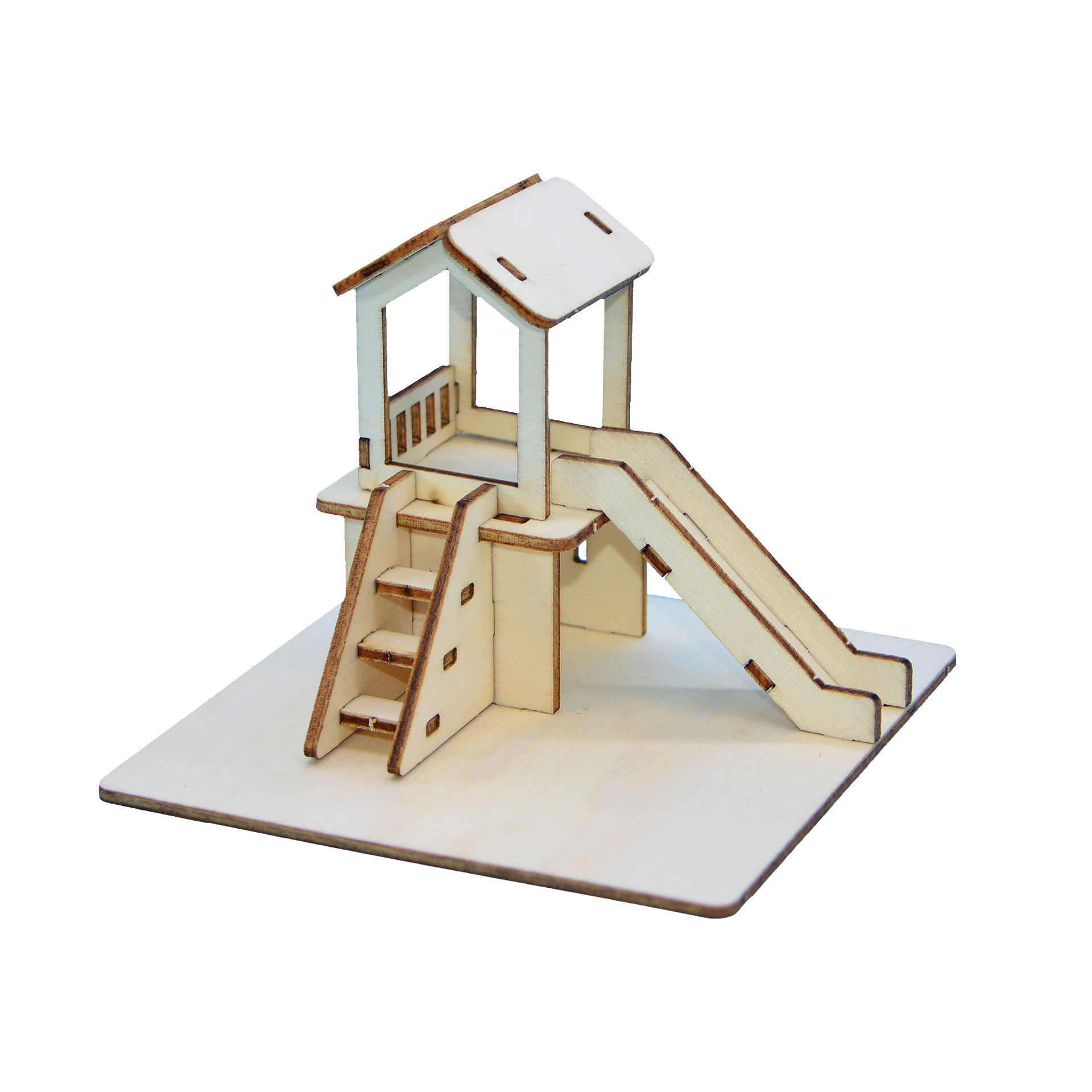 滑滑滑梯木质建筑模型科技制作diy材料中小学科学风车