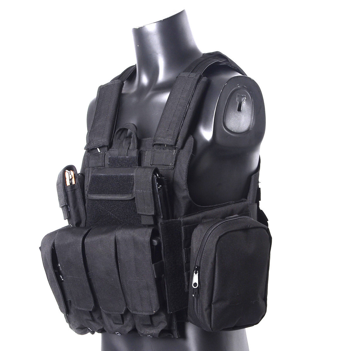 战术背心雅科达快拆黑鹰马甲大号户外黑色cs作训外套