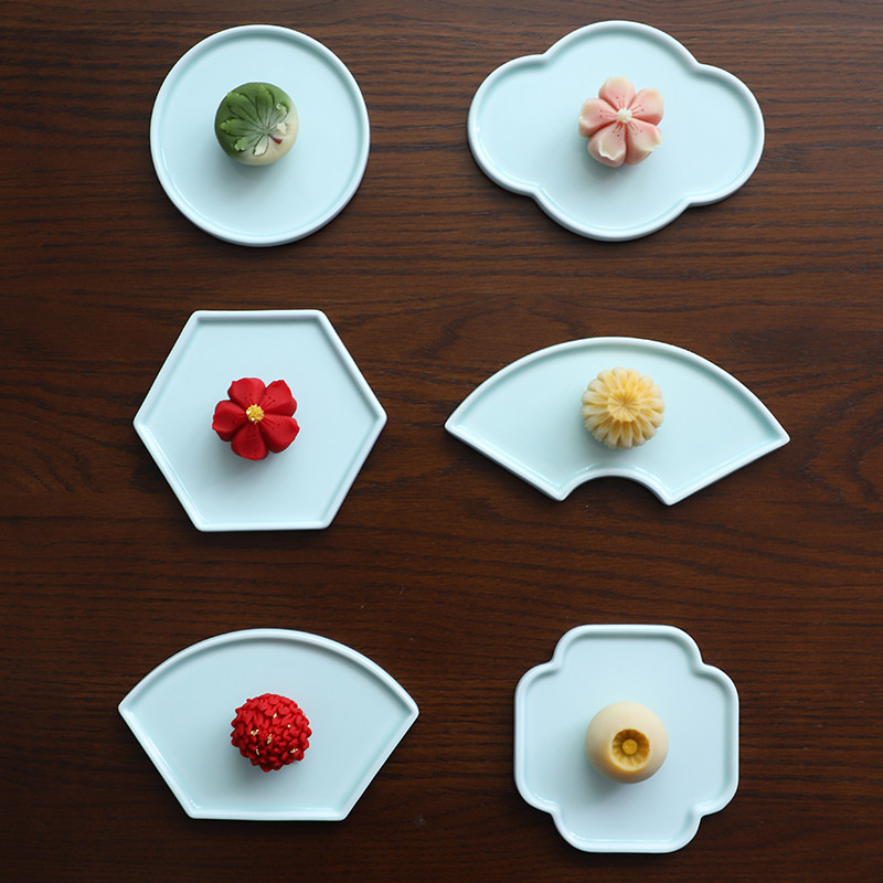 山水一间明窗映月甜点水果糕点冷餐陶瓷拼盘碟