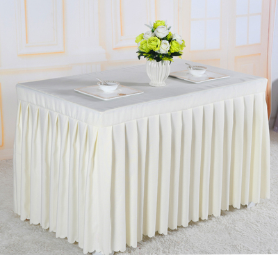 桌布长条公司酒店会议室桌裙桌套桌舞台展会签到桌布