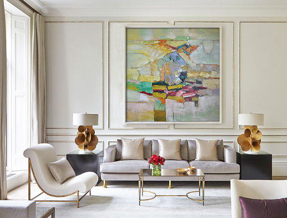 包邮客厅装饰画玄关餐厅壁画油画挂画组现代抽象油画