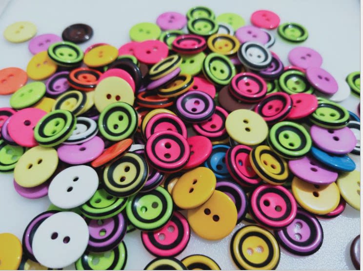 彩色圈圈小纽扣宝宝儿童服装毛衣衬衫钮扣混色100个纽扣