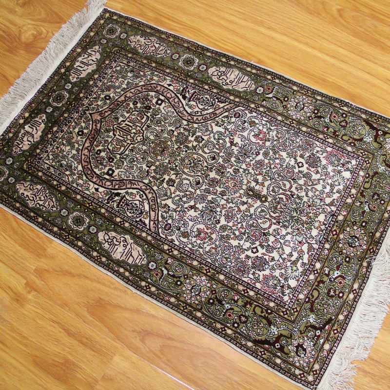 毯译 二十年前薄软老丝毯 75x110厘米 古董波斯地毯