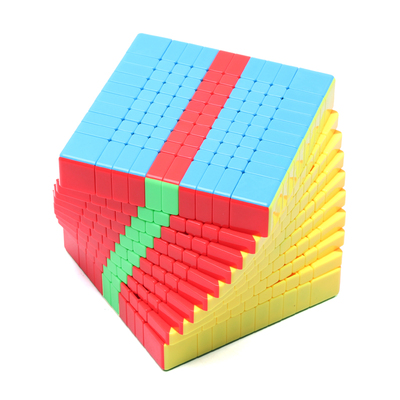 魔域文化魅龙十阶魔方10阶竞速级高阶实色免贴松紧可调益智玩具