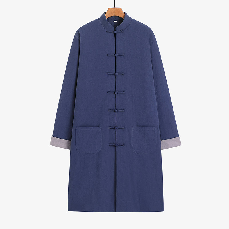 冬季唐装棉袄中式长款加棉加厚厚外套中国国风唐装