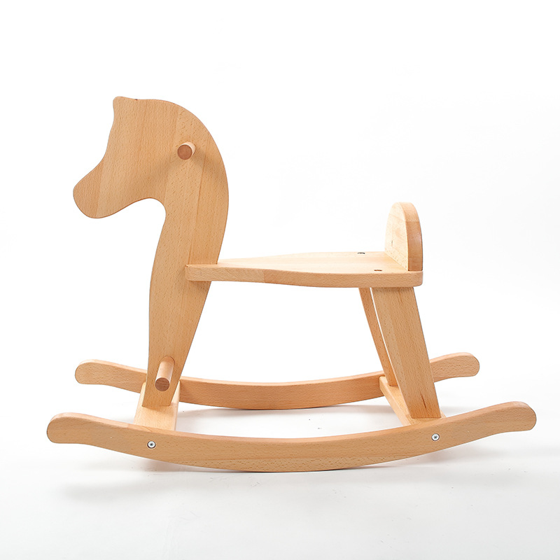 牙牙出品榉木实木宝宝木制儿童摇马木马摇椅摇马