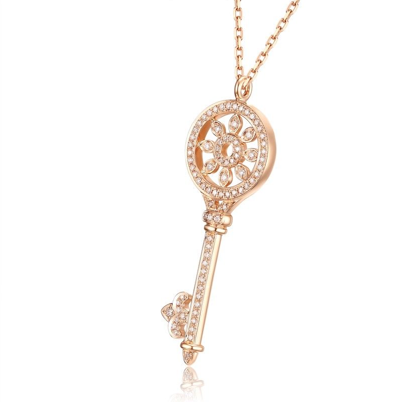 crd系列项链钥匙时尚链坠群钻石keys颈饰