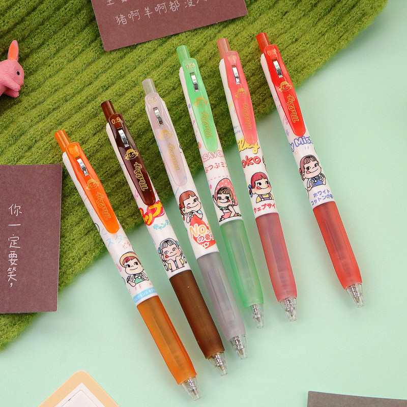 不二家限定中性笔日系可爱超萌速干按动水笔子弹头中性笔
