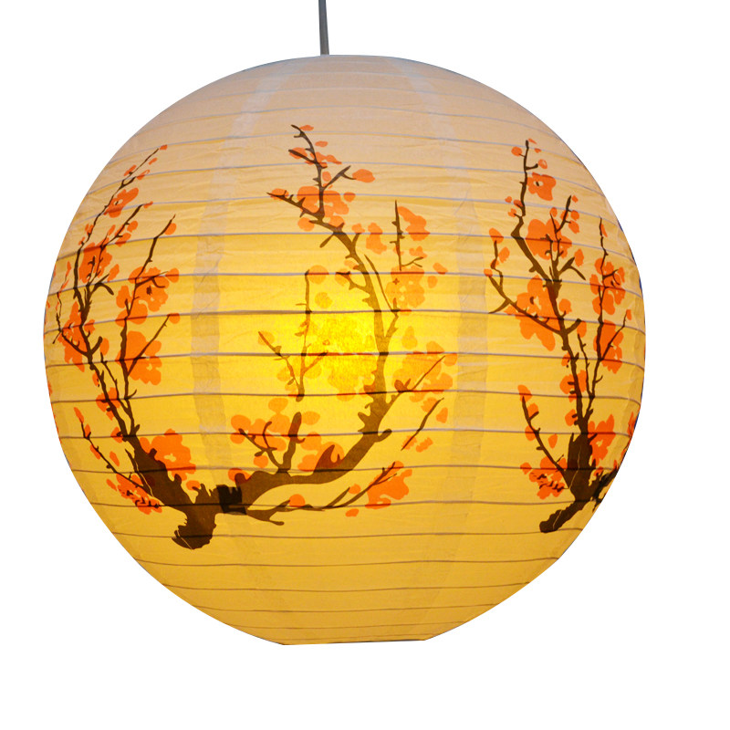 日式餐厅料理酒店装饰灯笼日本浮世绘美人图灯时尚中秋纸灯笼梅花