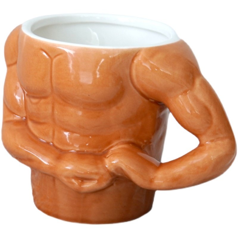 创意恶搞奇葩肌肉猛男水杯整人搞笑马克杯送男马克杯