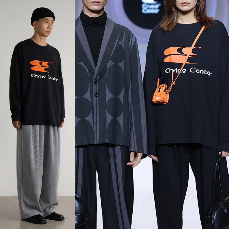 【潮WOO专属】CryingCenter 走秀款 logo印花长袖基本TEE哭喊中心