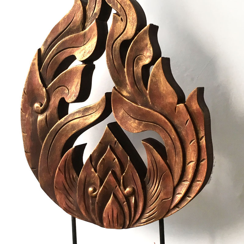 热销泰国风格工艺品火形图腾描金桌面摆件东南亚摆件