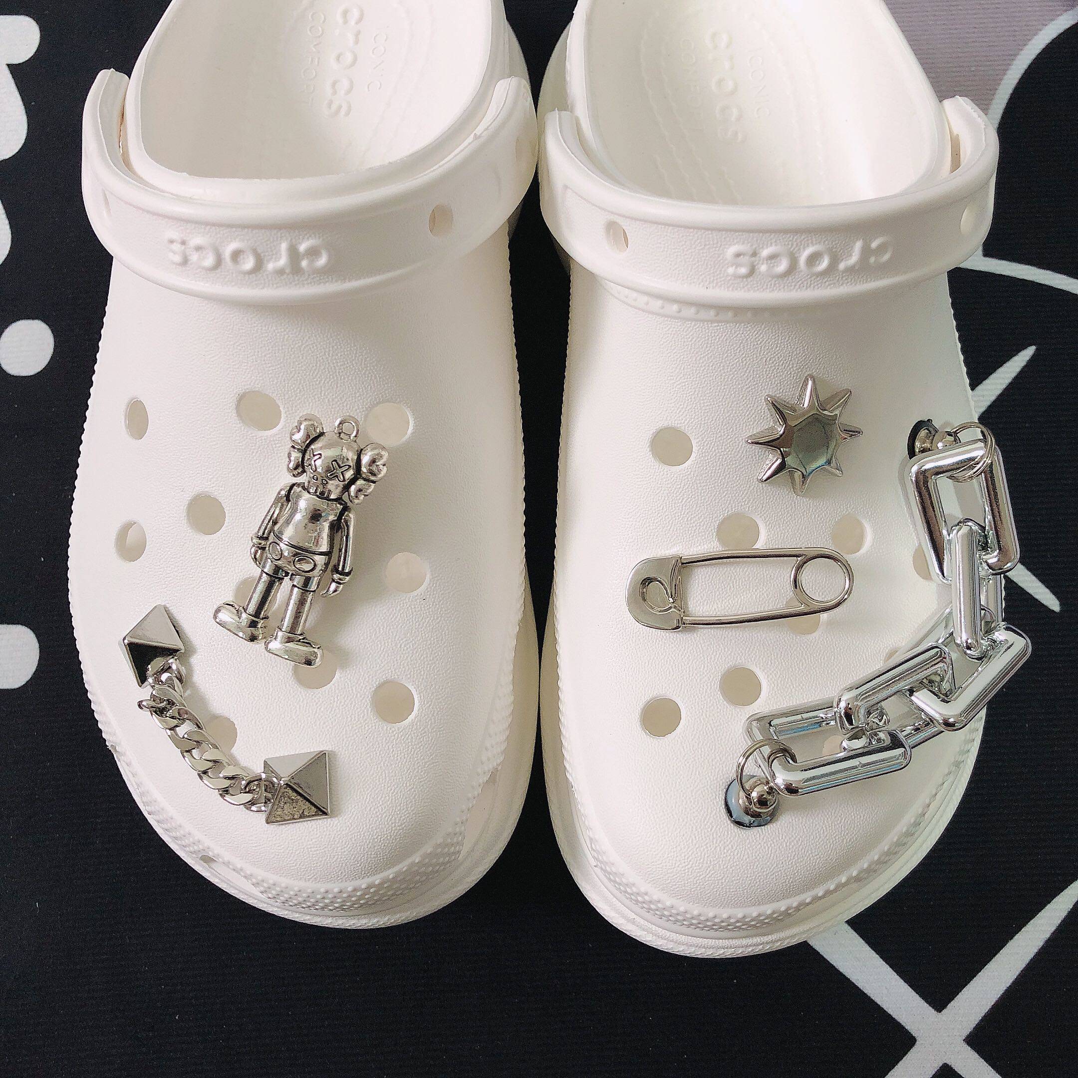 雅雅原创crocs洞洞鞋扣diy链条配饰简约风格鞋扣