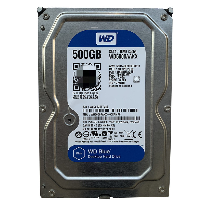 全新单碟wd西部数据3.5寸7200转500g台式 sata串口 机电脑机械硬盘