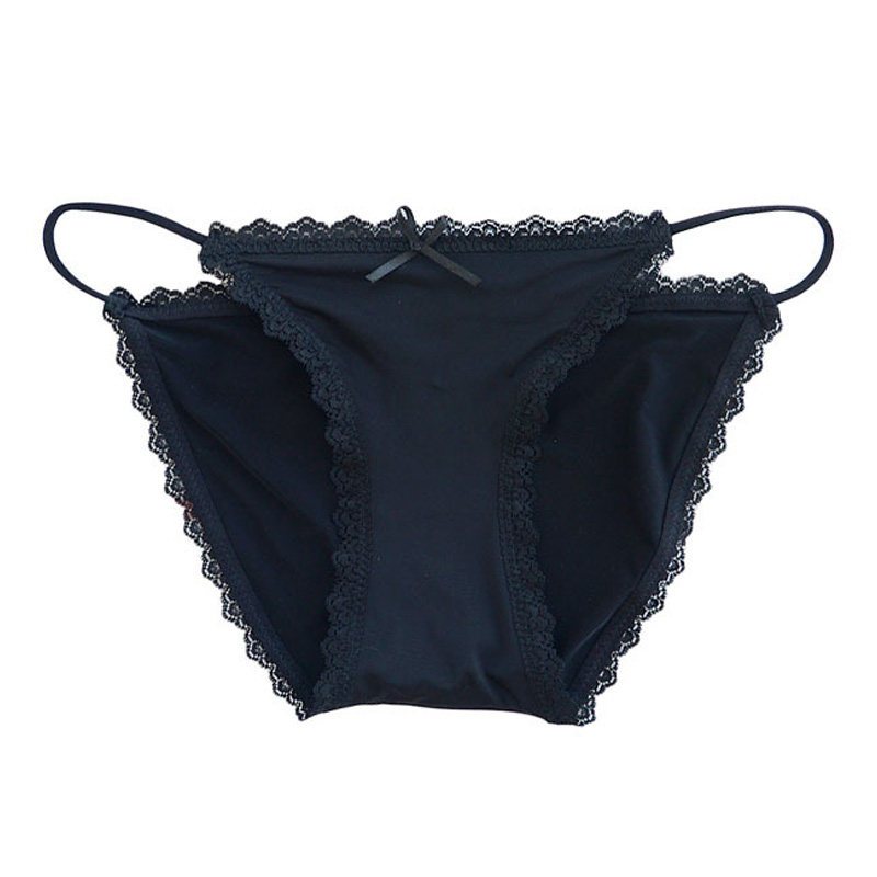 4条性感细带低腰三角裤带舒适冰丝丁字裤女比基尼内裤女打底短裤