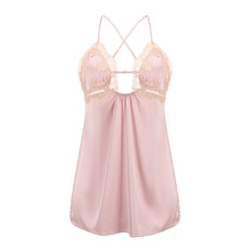 Non-refundable sexy pajamas with chest pad ice silk high-end suspender nightdress pure desire Non-refundable sexy pajamas with chest pad ice silk high-end suspender nightdress pure desire