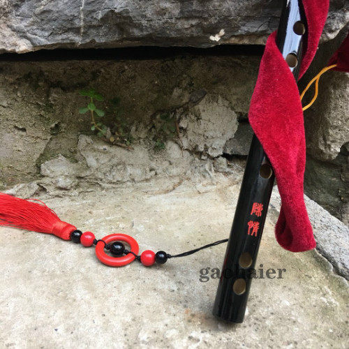 乐器周边鬼笛一节黑色古风陈情苦竹笛子初学横笛无羡笛子cos道具