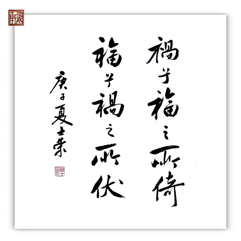 之所祸兮福兮陈士荣书法真迹办公室客厅定制书法