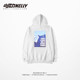 White hooded sweater men's autumn sports jacket teen loose tide card with cap leisure men's sleeve White hooded sweater men's autumn sports jacket teen loose tide card with cap leisure men's sleeve