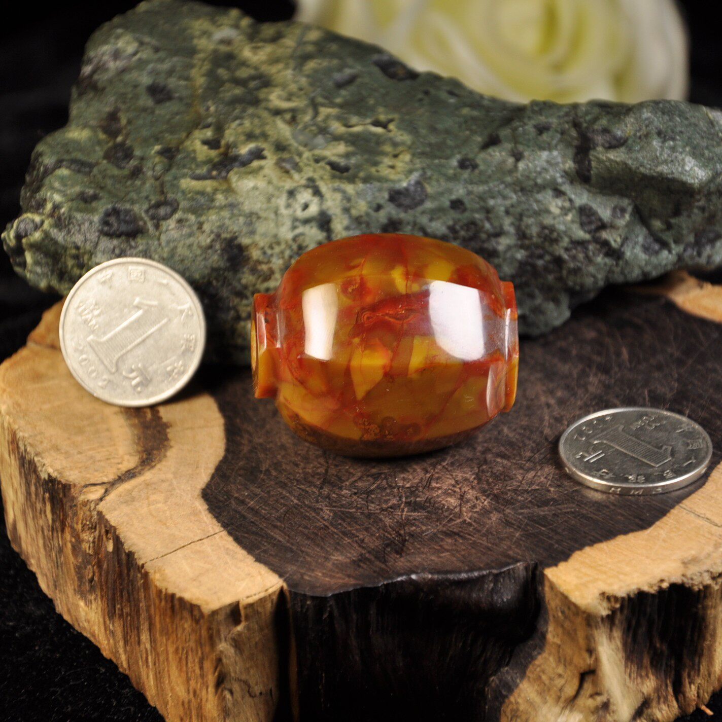 精品蒙料宣化战国红玛瑙鼻烟壶小摆件把件8171mh平安瓶宝瓶男女款