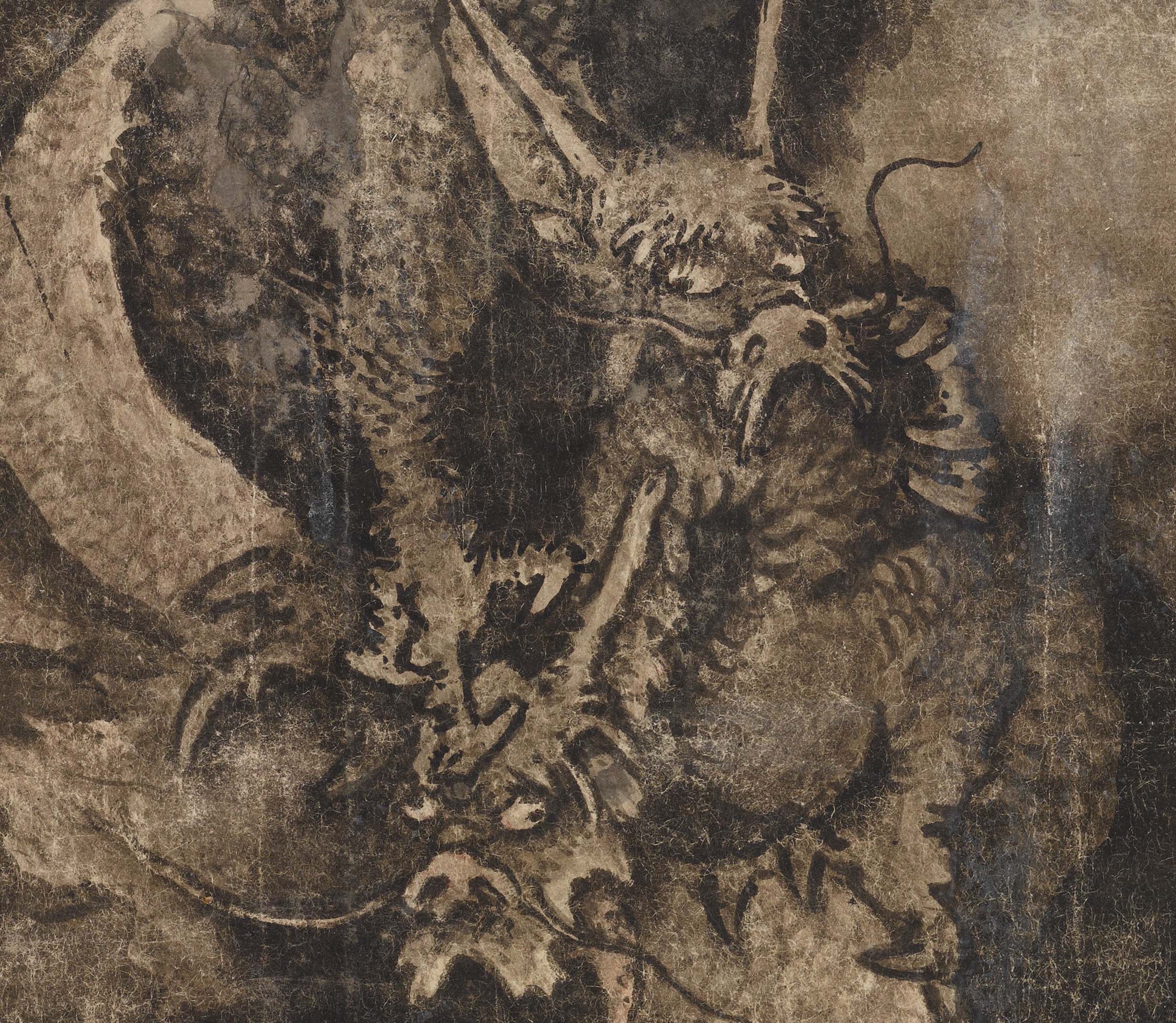 新品南宋陈容五龙龙图卷纸本高清微复制古代国画