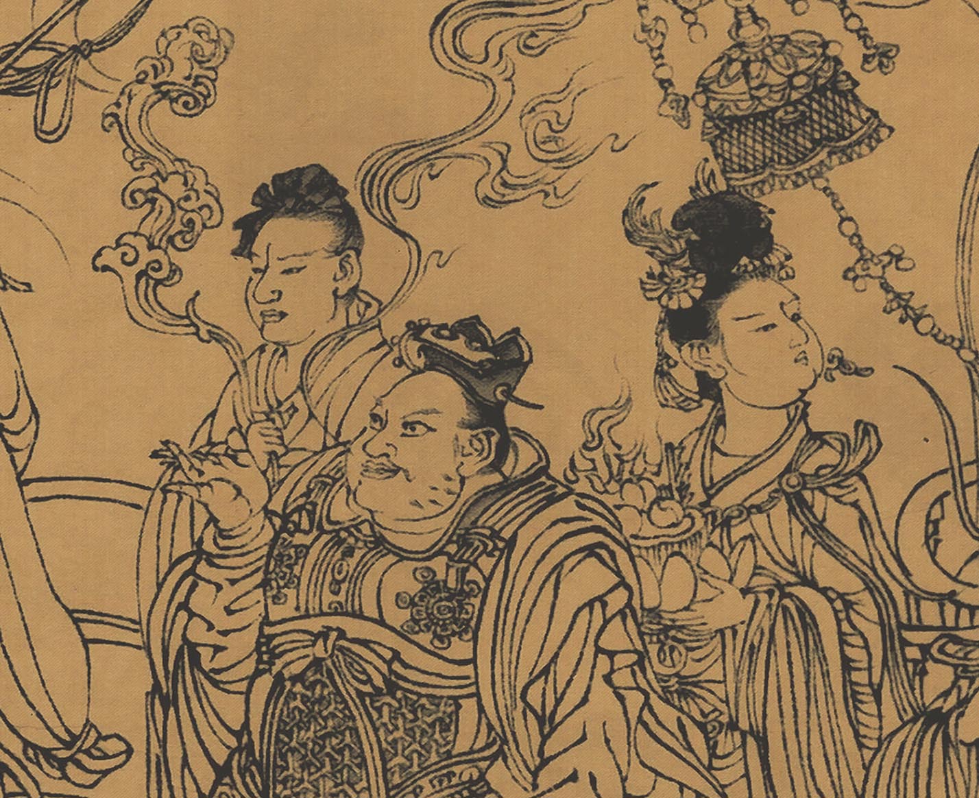 新品像画真迹高清微喷吴道子八十七神仙国画