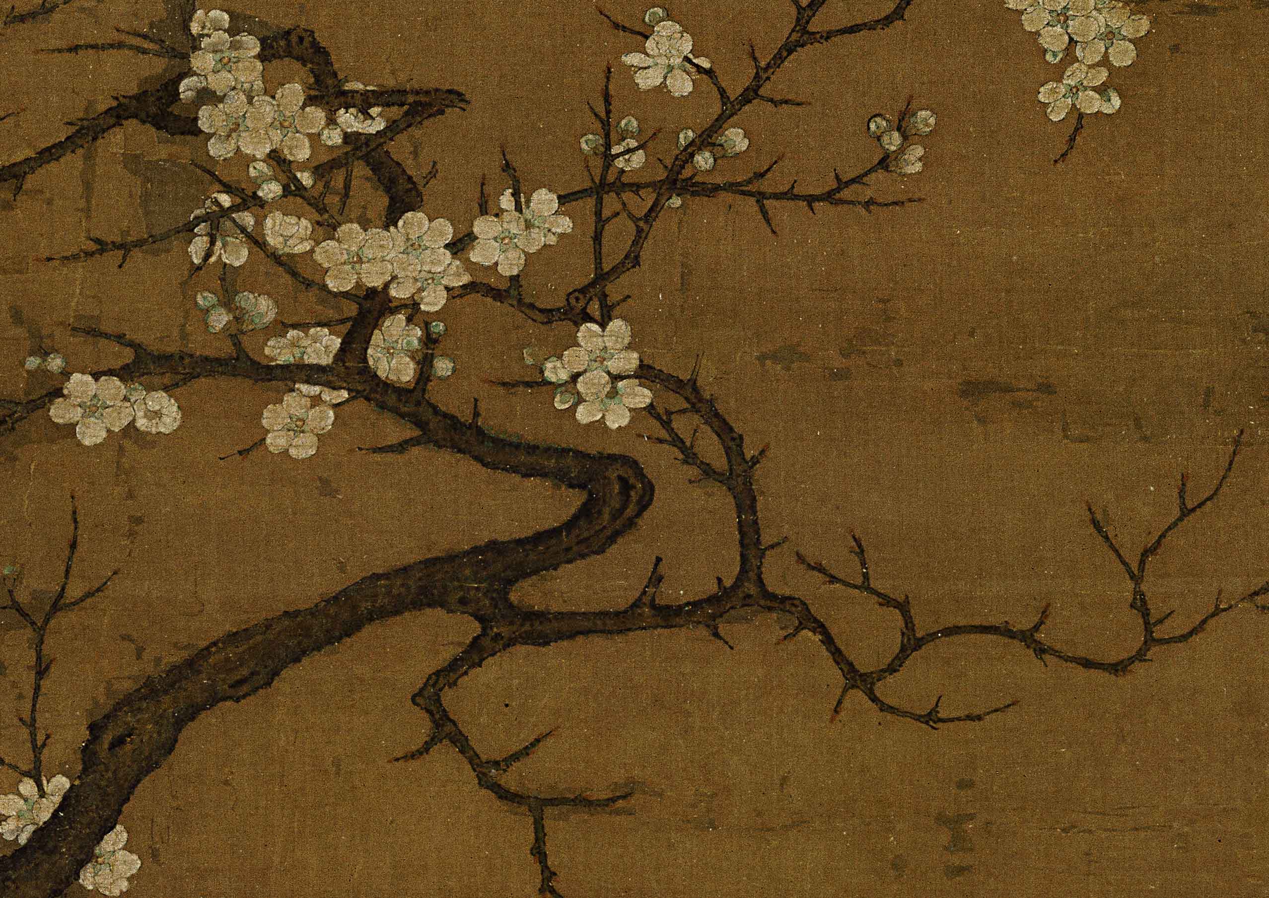 新品宋苏汉臣冬日戏婴国画绢布画心喷绘客厅国画