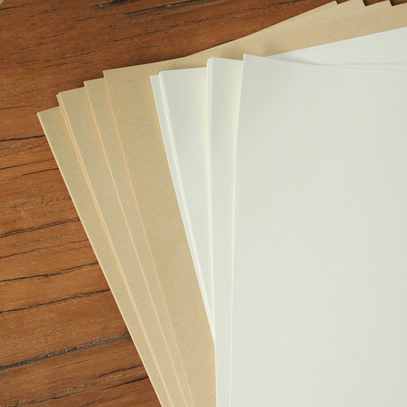 信纸空白牛皮米白白色怀旧复古印刷拙木纸品信纸