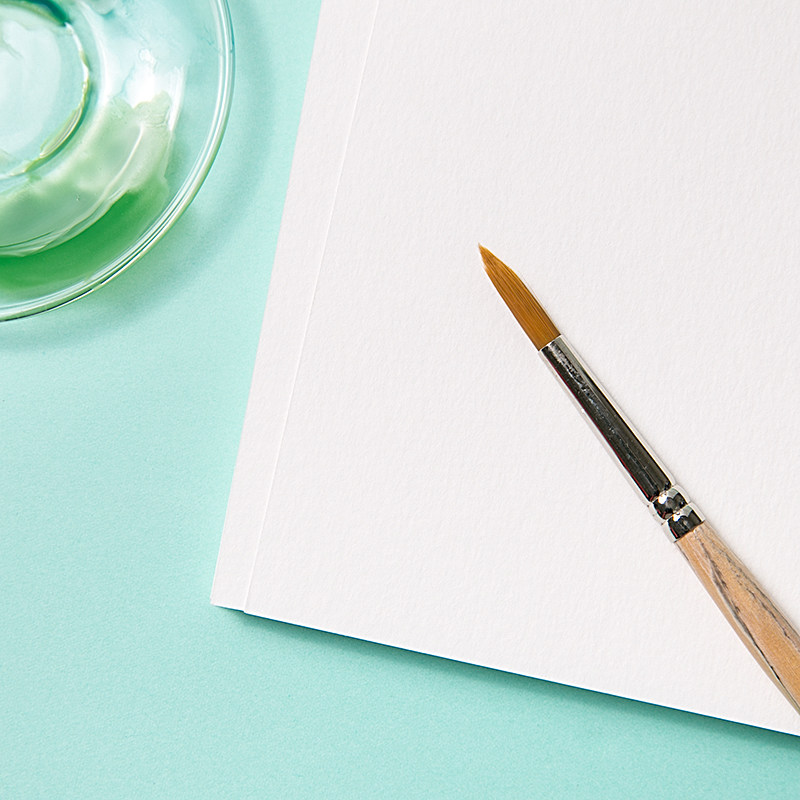 32开德国进口水彩纸 空白diy纸卡手绘青春动漫卡片白色淡彩画卡纸