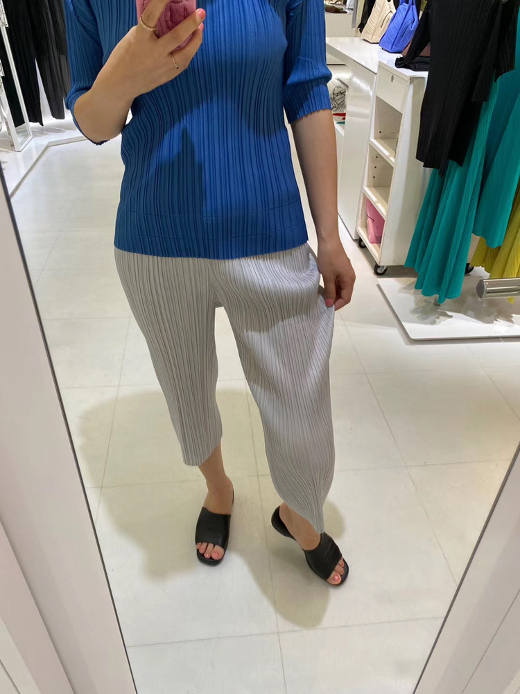 少量现货日本三宅一生pleatsplease褶皱休闲小脚女裤休闲裤