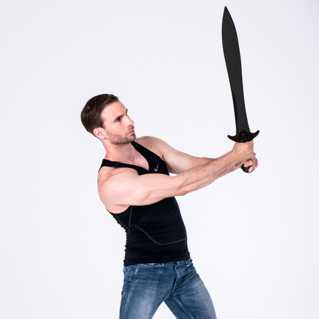 台湾龙裕龙剑鱼短剑罗马单手剑塑钢练习武术对打训练表演道具装饰