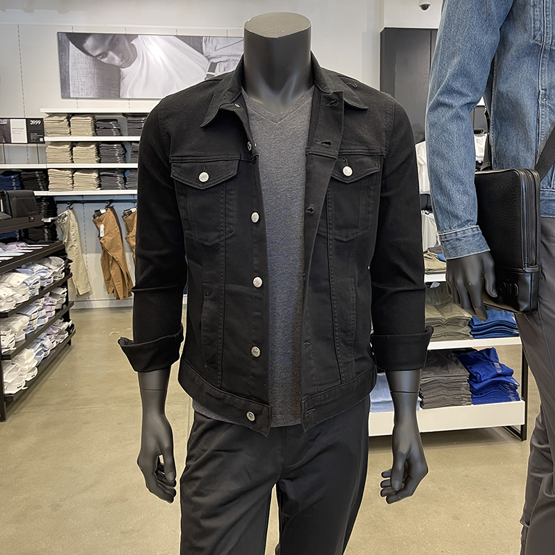 秋季新款 纽约大宝 Calvin Klein jeans/CK 男士纯色休闲牛仔外套