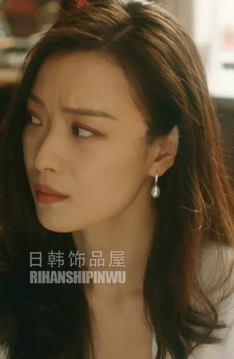 流金岁月倪妮同款耳环朱锁锁耳坠简约个性气质纯银耳环