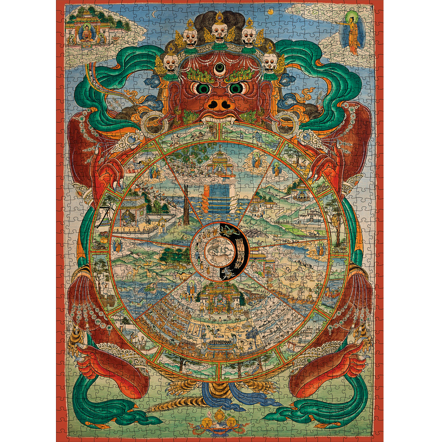 美国pomegranate进口拼图1000片宗教西藏生命之轮生命之轮拼图