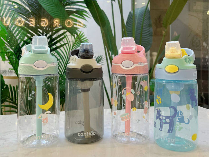 现货美国contigo康迪克儿童吸管防漏学生运动水杯宝宝吸管杯