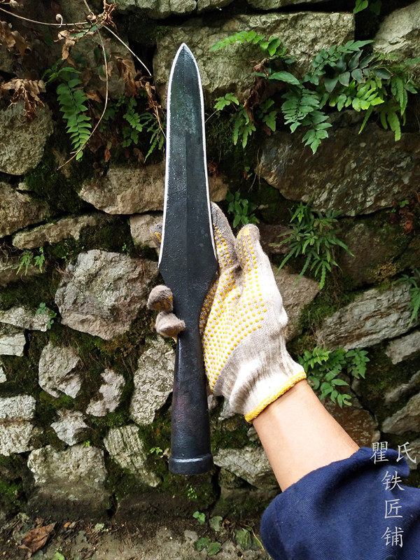 瞿氏铁匠铺马槊枪头矛头汉枪锻皮色手工一体锻打更多武术装备