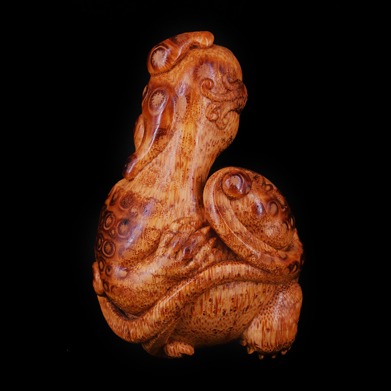 竹雕精品名家张念超纯手工老竹根雕刻唐狮件竹竹编