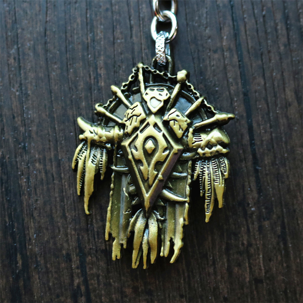 魔兽世界周边联盟部落徽章标志金属钥匙游戏实物周边