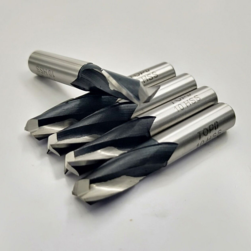 铣刀键槽正宗拓普直柄白钢二刃立铣刀