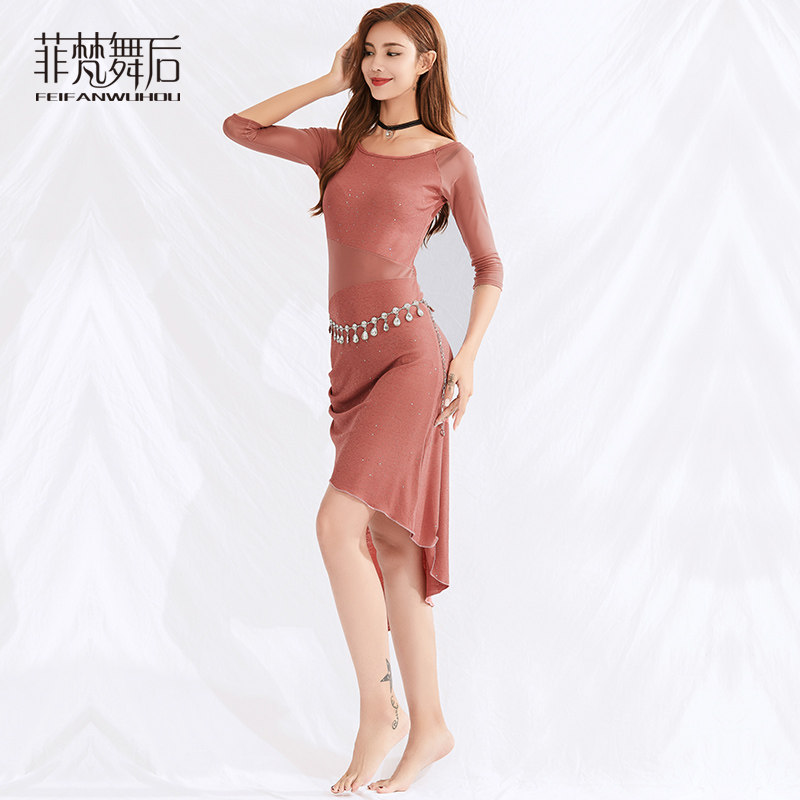 菲梵舞后肚皮2019新款套装练功服装初学者遮肚东方舞表肚皮舞套装演出