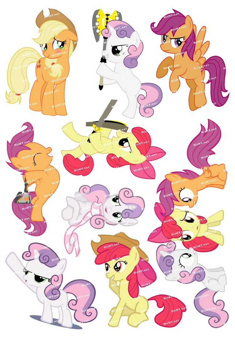 中号f006502mylittlepony小马宝莉卡通笔记本电脑旅行箱贴纸笔记本