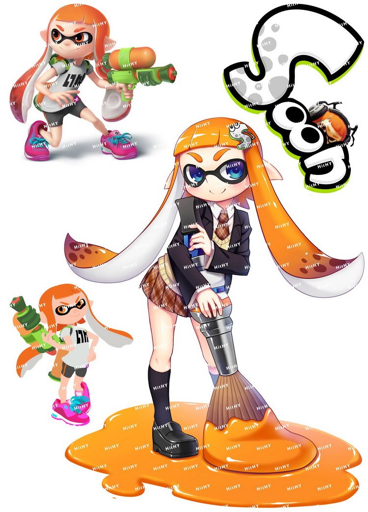 小号f029806喷射战士splatoon游戏笔记本电脑手机结它旅行箱笔记本