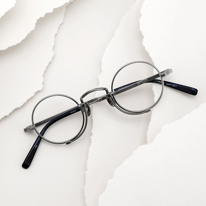 日本matsuda松田1013h手工复古圆框近视近视眼眼镜架眼镜架