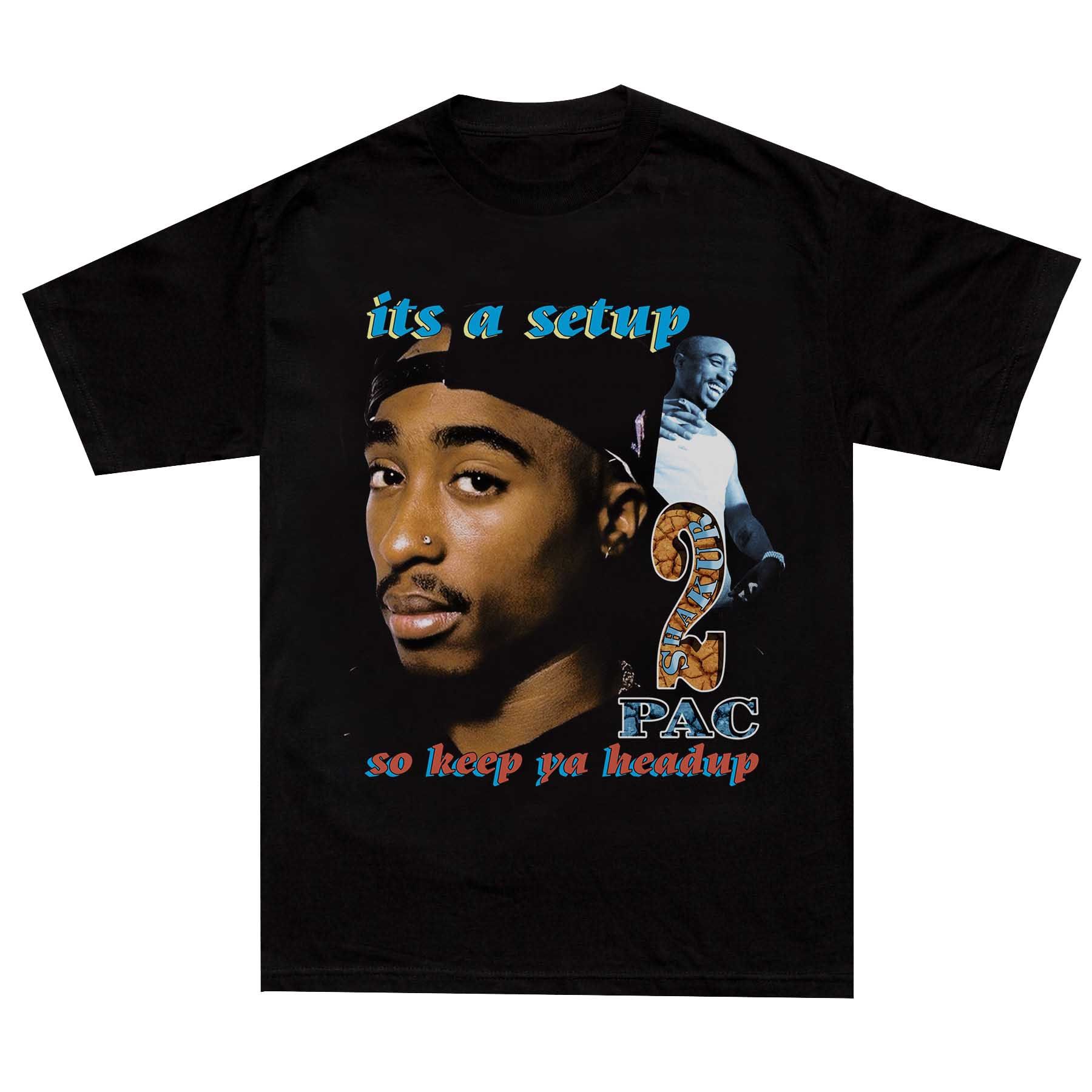 2pac帕克tupacshakur西海岸街头嘻哈说唱vintagett恤