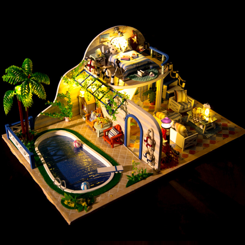 模型diy木质小屋别墅情侣公主房手工制作生日礼物女生 - diy大城小屋
