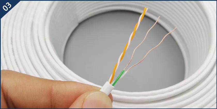 网线凯晖四芯室外防水无氧监控双胶电话线纯铜网线