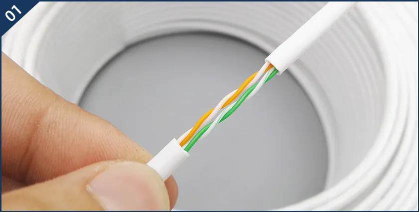 网线凯晖四芯室外防水无氧监控双胶电话线纯铜网线