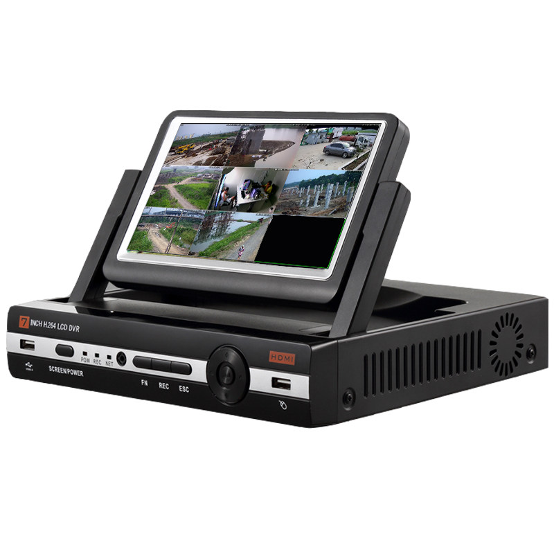 8路硬盘硬盘录像录像机屏幕八路高清嵌入式监控一体机嵌入式硬盘录像