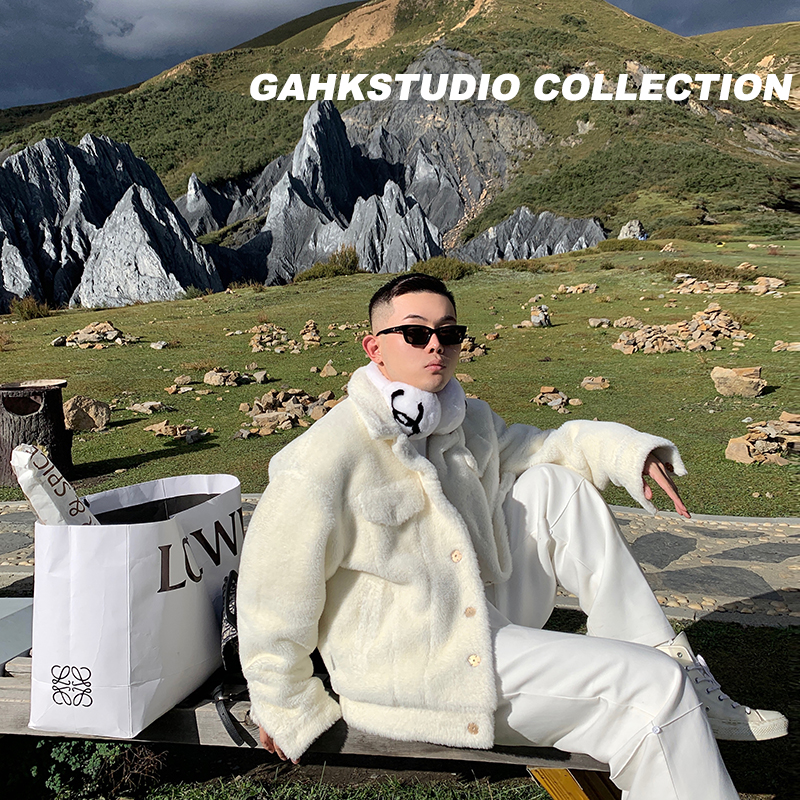 GAHKSTUDIO 韩国设计师 合作款2021秋冬新款 珍藏富贵皮草夹克